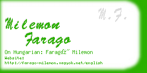 milemon farago business card